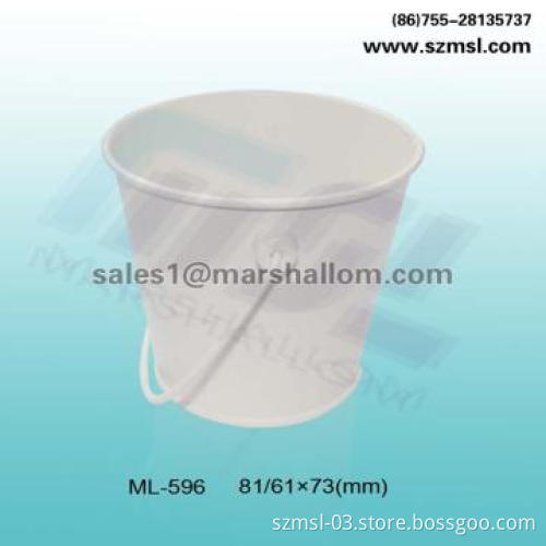 tin bucket with handle, metal bucket, gift bucket